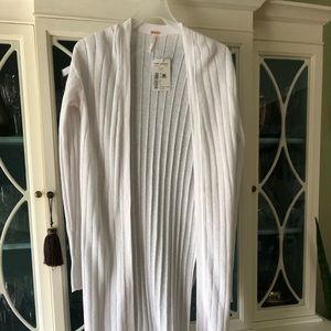 Free People white sweater with side slit